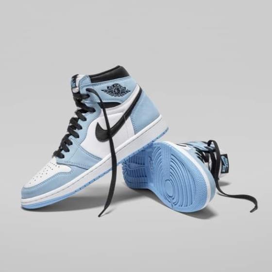 Giày air Jordan 1 University Blue, Giày sneaker JD1 cổ cao xanh dương nam nữ hot hit 2021