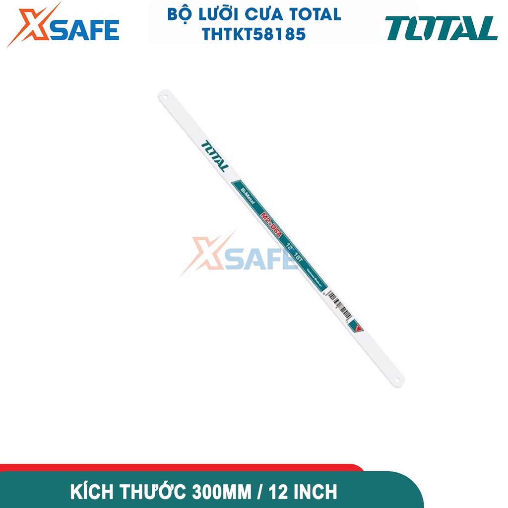 Lưỡi cưa thép kim loại Total Lưỡi cưa gỗ cầm tay Chất liệu M42+D6A Kích thước 300mm lưỡi lắp khung cưa sắt cầm tay