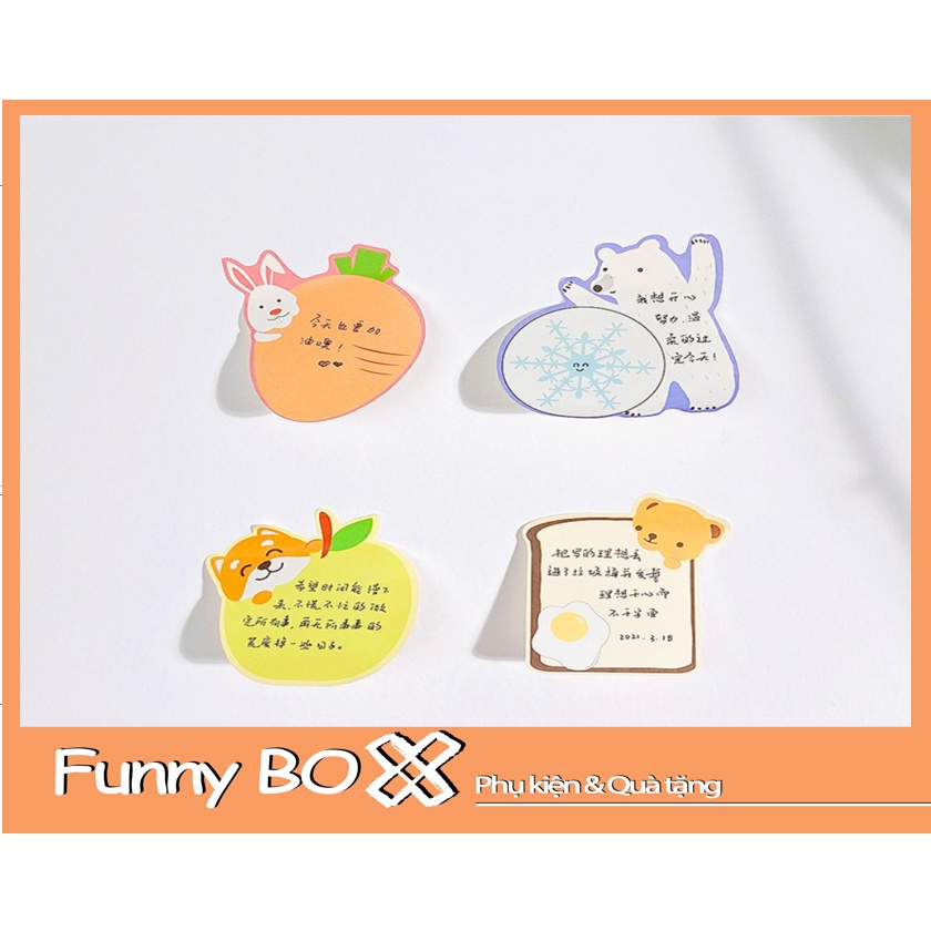 Giấy note ghi nhớ FREE SHIP  sticker dễ thương  80 tờ dày dặn