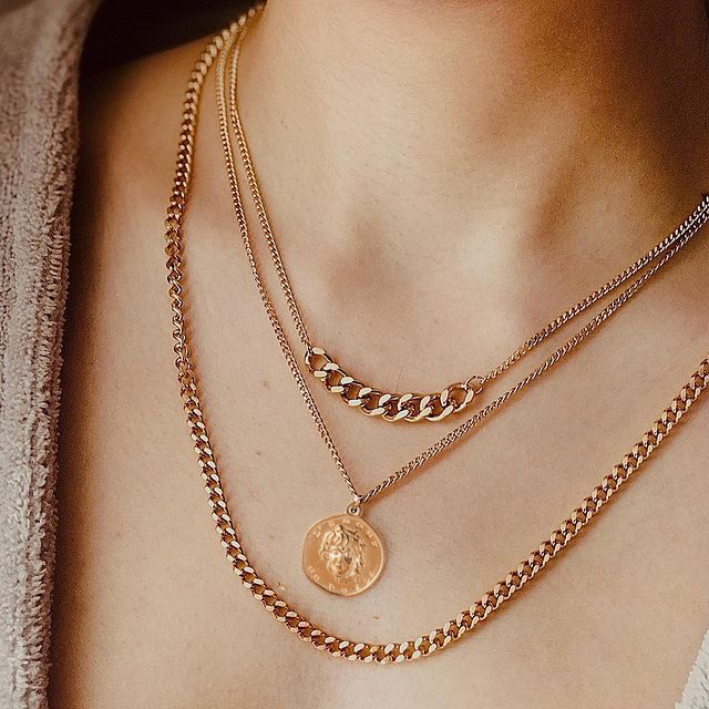 iF YOU Vòng cổ nhiều lớp mặt hình trái tim/ bướm/ mặt trăng thời trang cho nữ