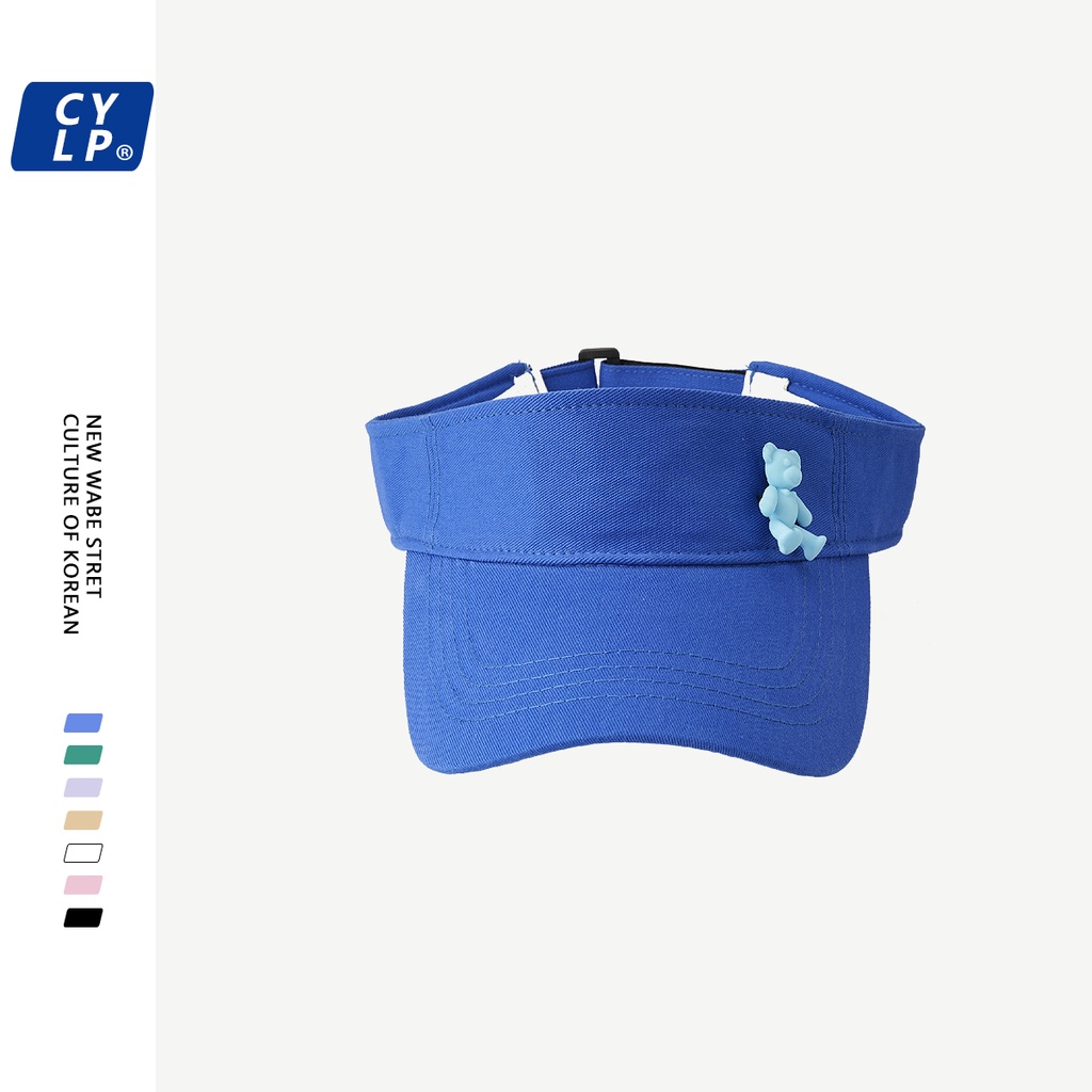 Nón Lưỡi Trai Nửa Đầu Chống Nắng Phong Cách Hàn Quốc Họa Tiết Gấu Hoạt Hình Dễ Thương