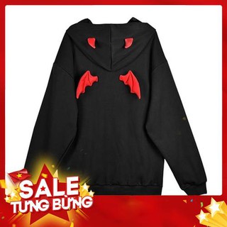 Áo hoodie nỉ bông cotton siêu đẹp quỷ đỏ có sừng và cánh (FREESHIP) AHD005 -Hàng nhập khẩu