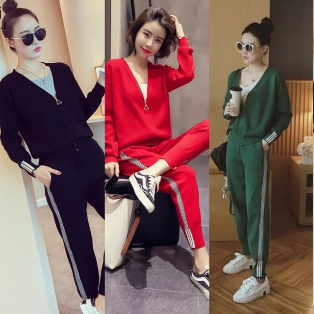 Bộ len khóa nữ quảng châu