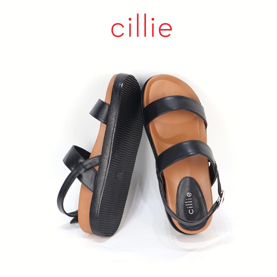 Giày sandal nữ quai ngang basic đế bánh mì cao 4cm mang công sở đi chơi dạo phố Cillie 1098