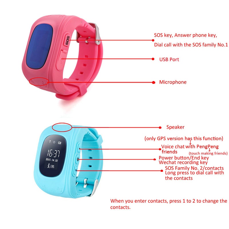 Đồng Hồ Thông Minh Q50 Màn Hình OLED Định Vị GPS Chống Lạc Cho Bé IOS Android PK Q12 S9