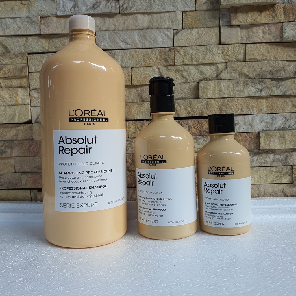 Dầu gội xả Loreal Professionnel phục hồi tóc hư tổn Absolut Repair 1500ml 750ml