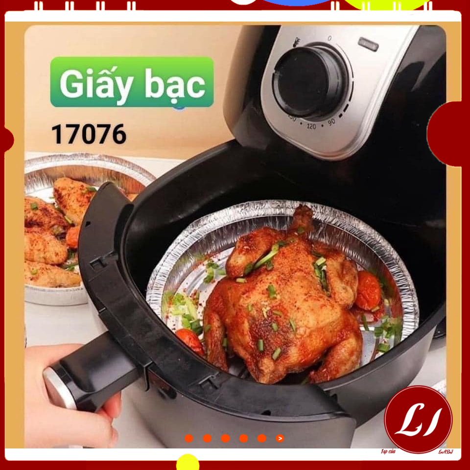 Sét 10 KHUÔN GIẤY BẠC lót nồi chiên không dầu