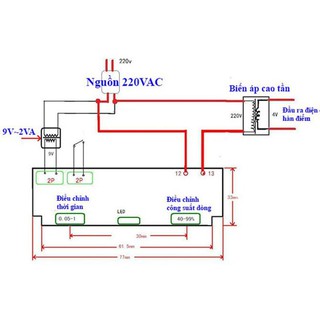 Timer Hàn Cell dùng BTA41 có chỉnh công suất