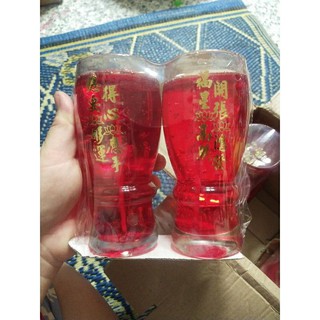1 cặp ly đèn cầy đỏ