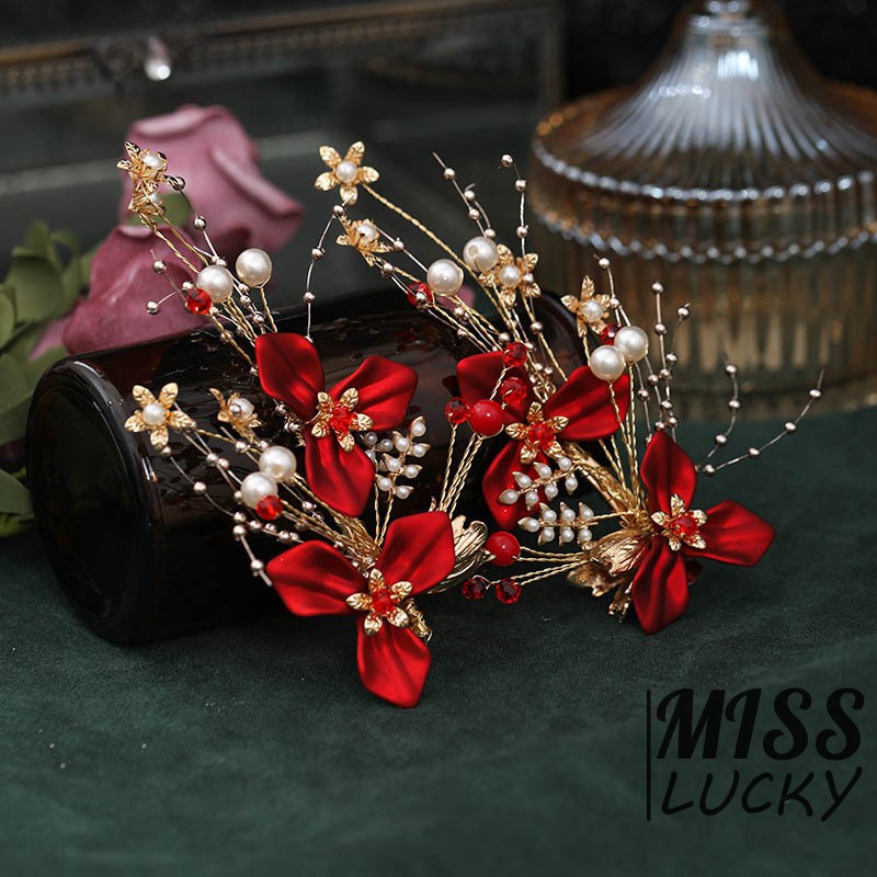 Set Phụ Kiện Cài Tóc + Khuyên Tai Phong Cách Trung Hoa Thanh Lịch Dành Cho Nữ