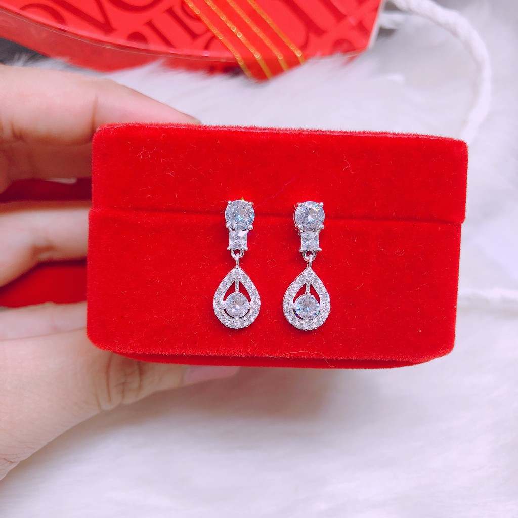 BÔNG TAI NỤ ĐÁ TIỂU THƯ SANG CHẢNH-[BẠC TA]