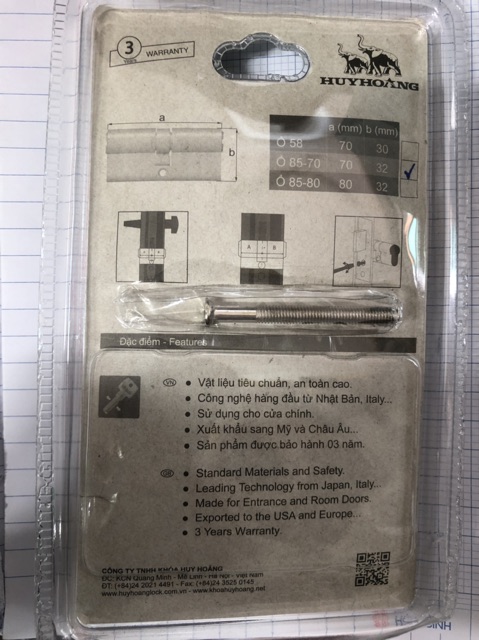 Ruột Khoá Gạt Huy Hoàng Các Loại