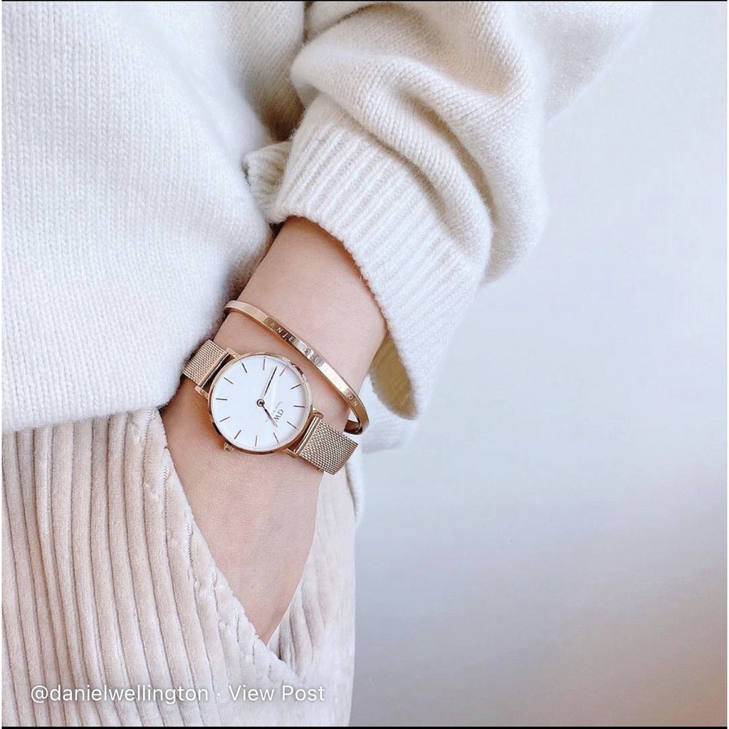 Đồng hồ Daniel Wellington Petite Melrose- Dây kim loại  vàng hồng ( Chính hãng)