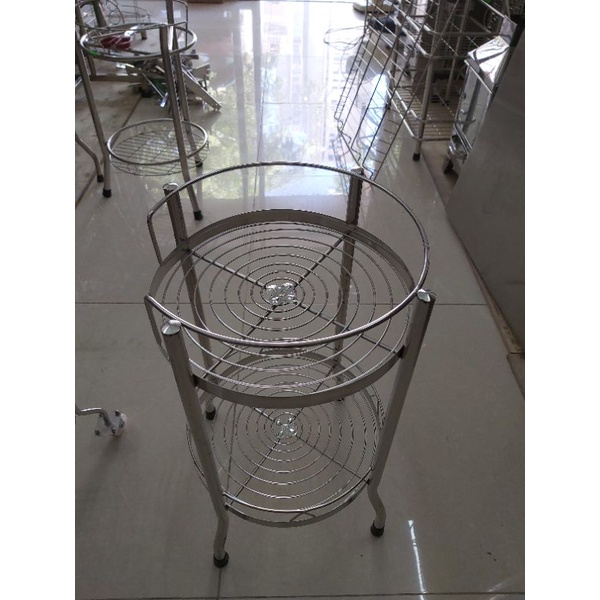 Kệ inox để bình nước 20l, nồi cơm bé hàng dày