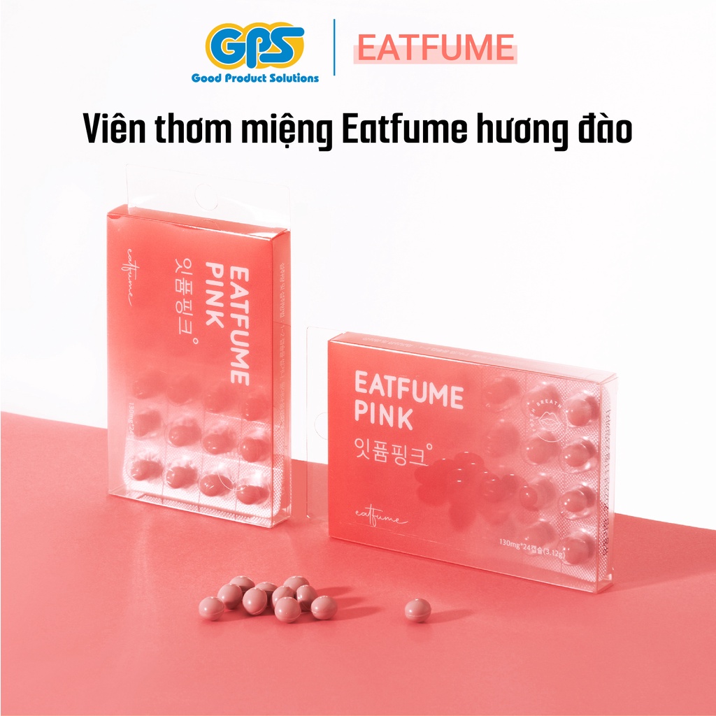 Viên thơm miệng hương đào Eatfume Pink chăm sóc hơi thở 24 viên / vỉ