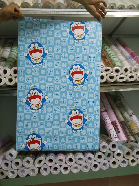 10m giấy dán tường Doraemon chữ cái