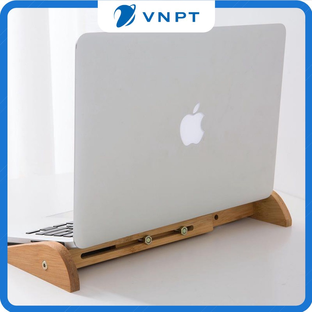 Kệ Tản Nhiệt Laptop Macbook Bằng Gỗ Có Thể Điều Chỉnh Độ Rộng Dành Cho Mọi Kích Cỡ