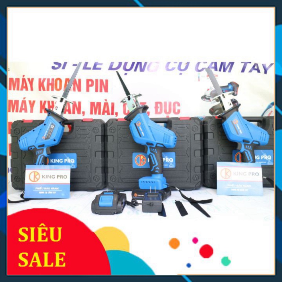 Máy cưa kiếm dùng pin 48v KINGPRO Cưa cắt đa năng sắt,gỗ,nhựa,ống nước....tiện dụng Chất lượng