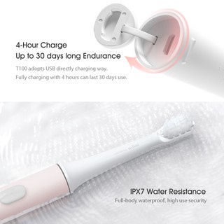 【Hàng Chính Hãng】Bàn chải điện Xiaomi Mijia T100 (pin sạc) - kháng nước ipx7 - Bàn Chải Đánh Răng Mijia T100