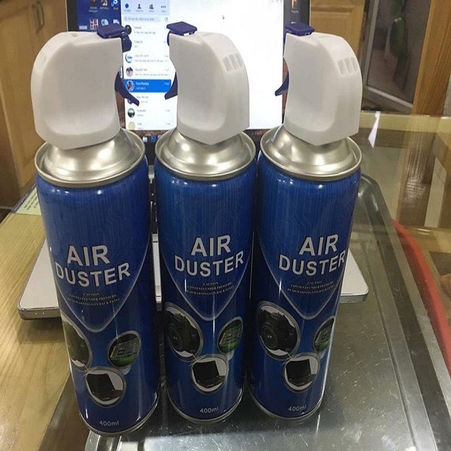 Bình Xịt Bụi Khí Nén Air Duster Màu Xanh Xịt Cực Mạnh Loại 1 kèm ống | BigBuy360 - bigbuy360.vn