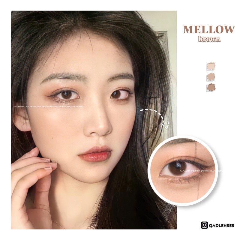 Mellow Brown Lens Khay nâu không lộ 1 xíu xiu - Kính áp tròng