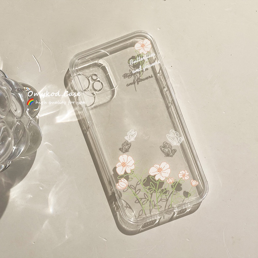 Ốp Điện Thoại Mềm Trong Suốt Họa Tiết Hoa Đơn Giản Cho Samsung S21 S20 FE S22 S21 S20 Plus Ultra Note 20Plus M33 M23 M53