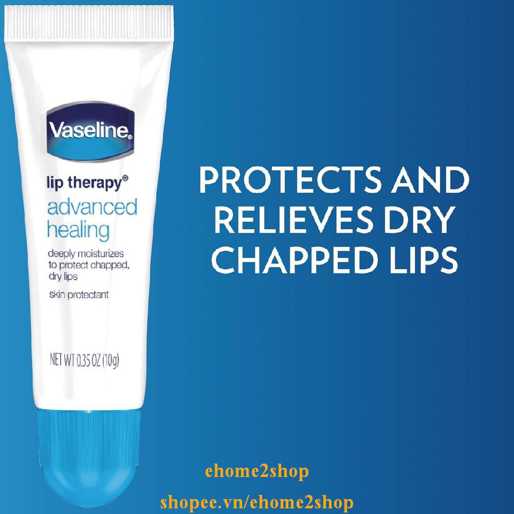 Tuýp Dưỡng Môi 10g Vaseline Lip Therapy Advanced Healing, shopee.vn/ehome2shop.