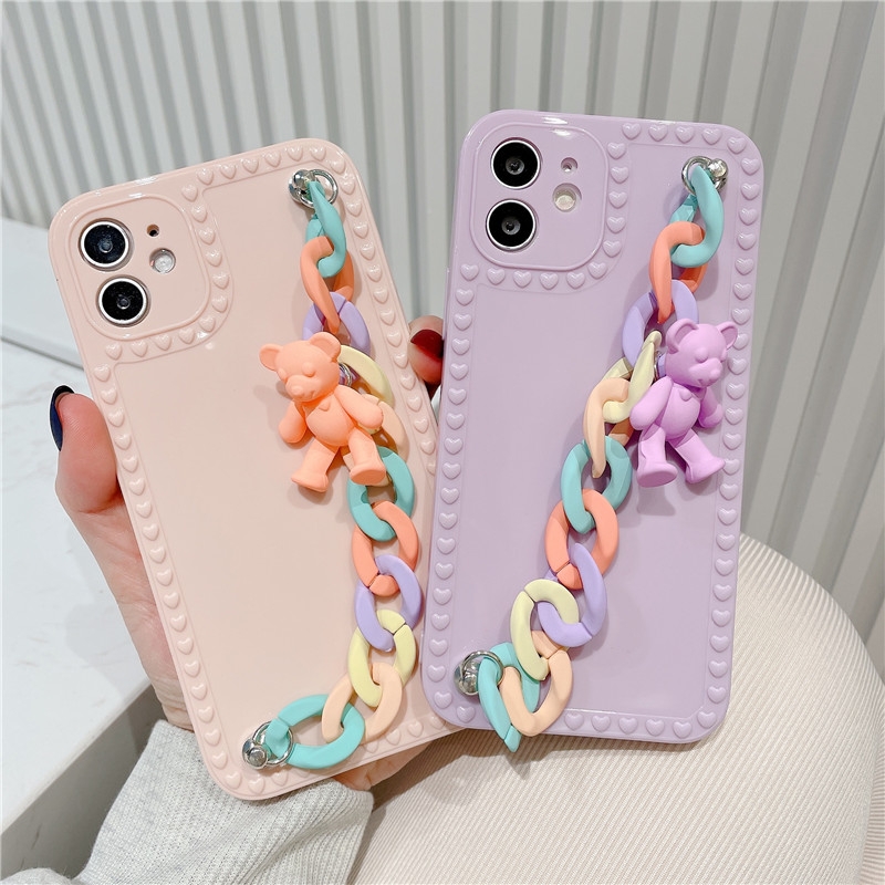 Ốp Lưng Chống Rơi Hình Gấu Đáng Yêu Cho Iphone 12 Pro Max Mini 11 6 6s 7 8 Se 2020 Plus X Xs Xr Xsmax 6 + 6s + 7 + 8 + 6p 7p 8p 11p 12p