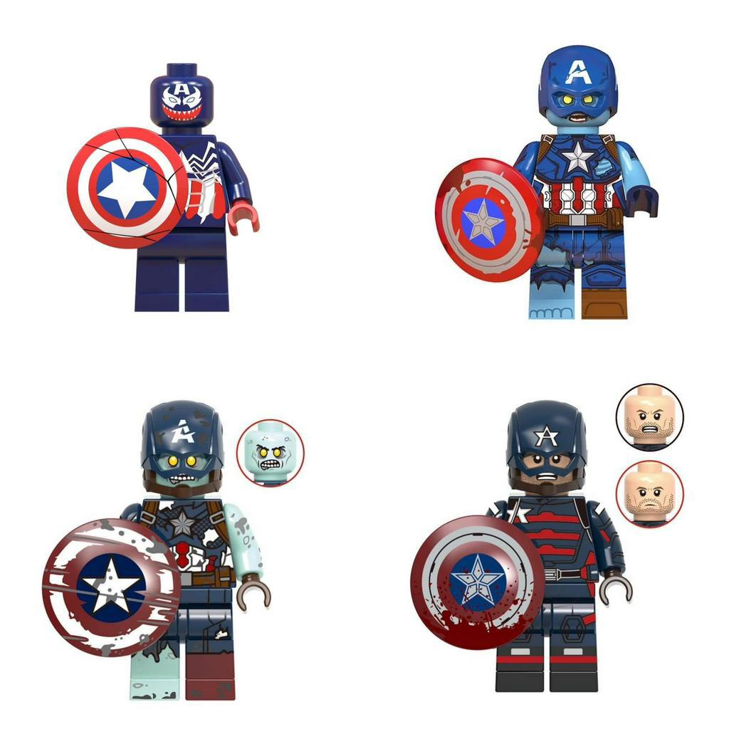 Đồ chơi lắp ráp minifigure mô hình Captain America Đội trưởng Mỹ cho bé – Marvel The Avengers super hero blocks