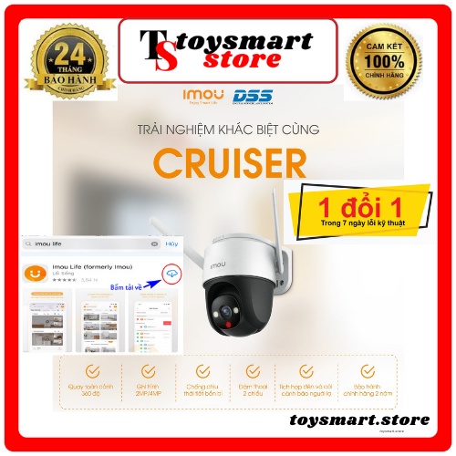 Camera Wifi IMOU IP Không Dây Thông Minh Full HD IPC-S22FP có màu ban đêm