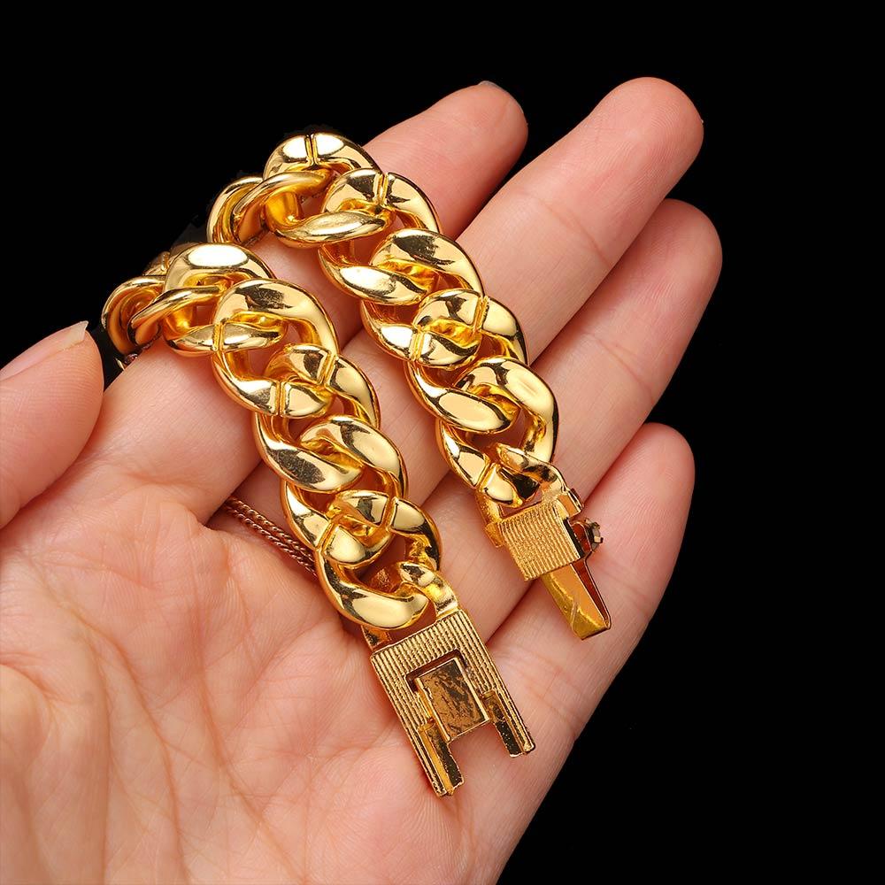 QQMALL Vòng Tay Đính Đá 12MM Phong Cách Hiphop Thời Trang Cho Nam Nữ