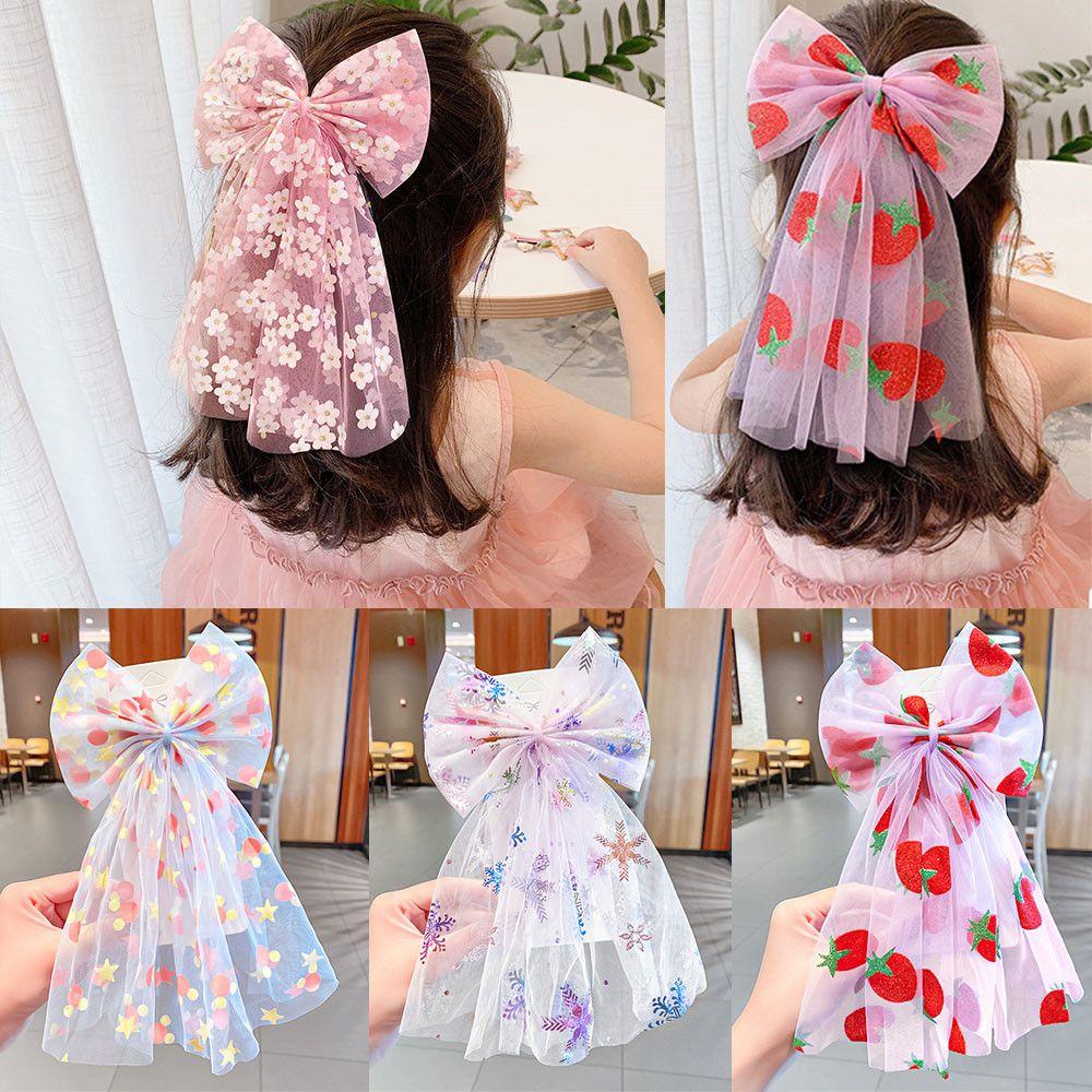 Kẹp Tóc In Hoa Xinh Xắn Dành Cho Bé Gái