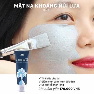 [ Tặng nước hoa] Nạ khoáng núi lửa thải độc trắng da
