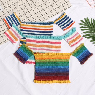 Áo croptop phối màu cực xinh - t3.112