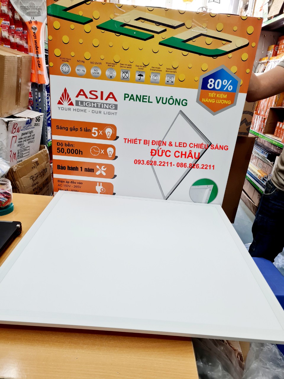 Đèn LED Panel Âm Trần 600x600 48W Cao Cấp ASIA