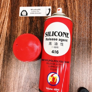 Dầu xịt tách khuôn 416 chai xit bôi trơn dầu Silicone 416 ( 450ml)