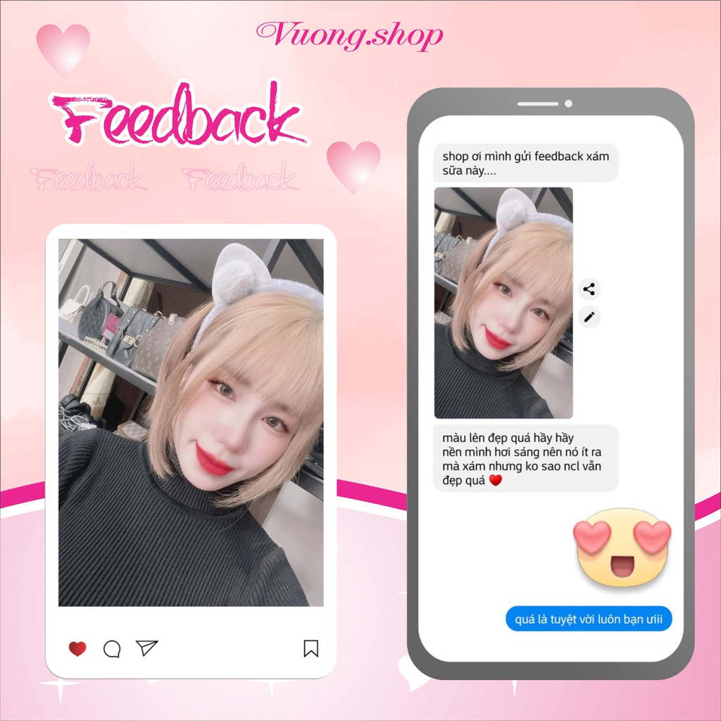 Thuốc nhuộm tóc màu XÁM SỮA không cần tẩy tóc, Nhuộm tóc tại nhà | Vuong.hair