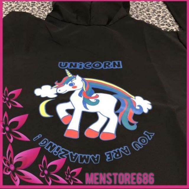 Áo khoác dù nam nữ unicorn ngựa kỳ lân có size lớn xl ảnh thật trải sàn | BigBuy360 - bigbuy360.vn