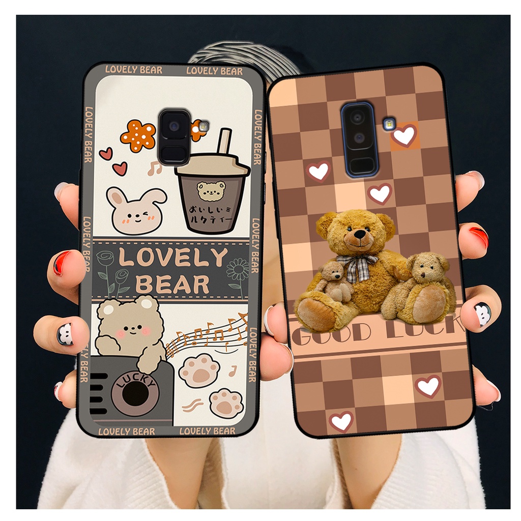 Ốp lưng Samsung A6 2018 - A6 Plus - A8 2018 - A8 Plus in hình gấu bear dễ thương, bền đẹp