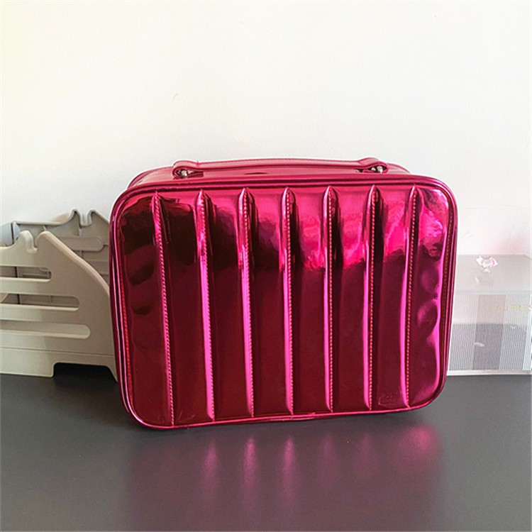 ✷Miễn phí vận chuyển! Lancome 20 Christmas Gift Bag Pink Glossy Patent Leather Hộp đựng mỹ phẩm thời trang dung tích