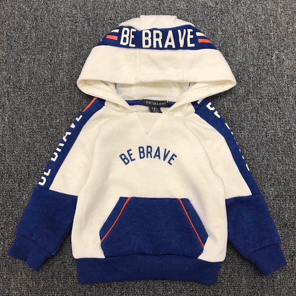 Áo nỉ hoodie Be Brave hãng Primark xuất xịn cho bé trai