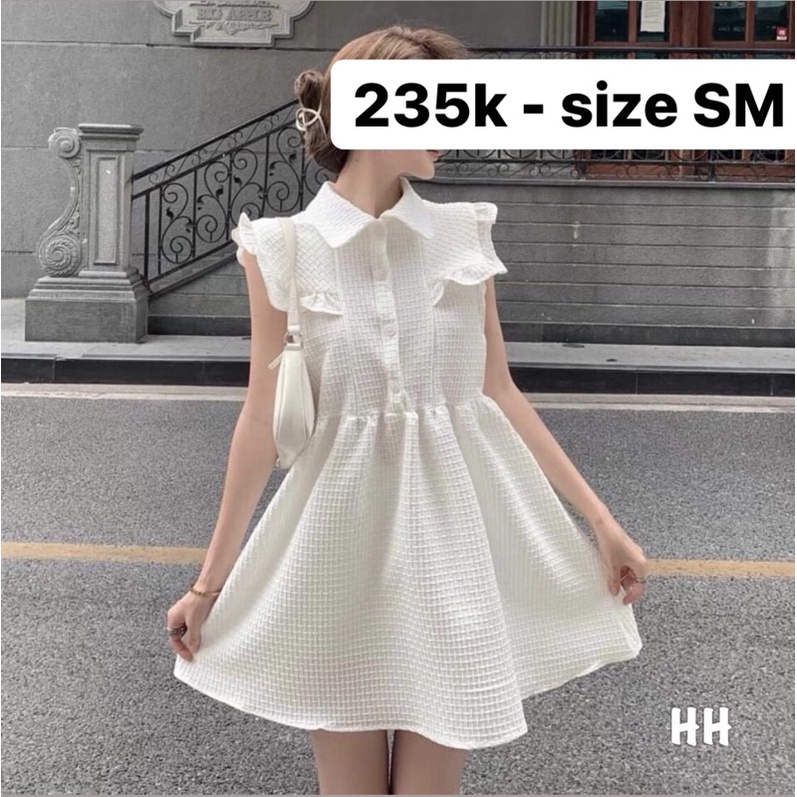 VÁY BABYDOLL CỔ ĐỨC TAY CÁNH TIÊN TIỂU THƯ