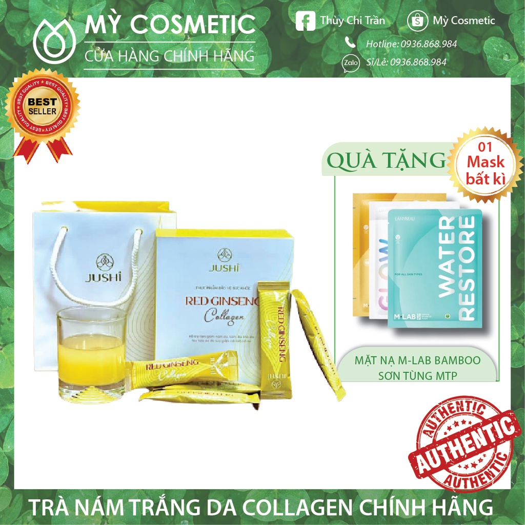 Trà Huỷ Nám Trắng Da Colagen JuShi Nhật Bản Chính Hãng