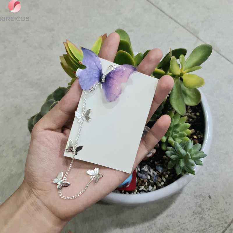 Kẹp Tóc Tiên Nữ Hình Bướm Tua Rua Siêu Xinh