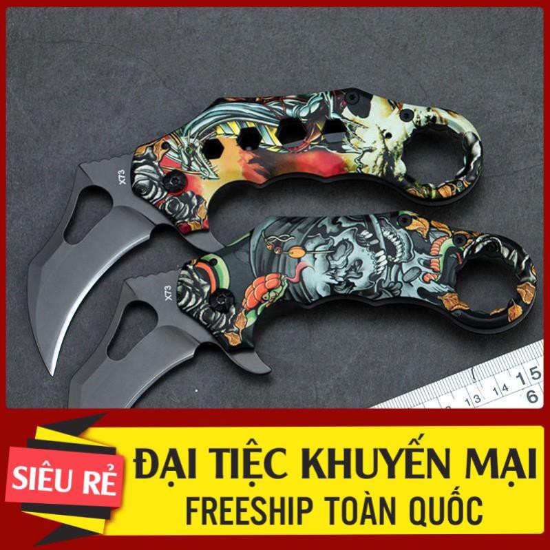 KARAMBIT EDC SƠN CHẮC, 3D NỔI, THÉP KHÔNG GỈ - Hàng Có Sẵn
