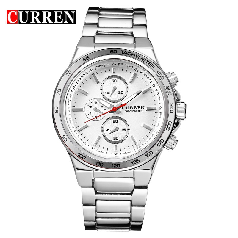Đồng hồ Quartz CURREN 8011 chất liệu thép không gỉ chống thấm nước thời trang sang trọng