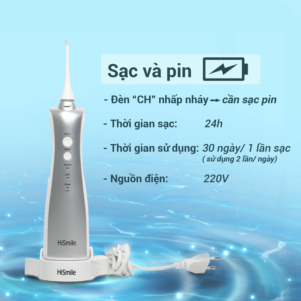 Máy tăm nước cầm tay Hismile S600