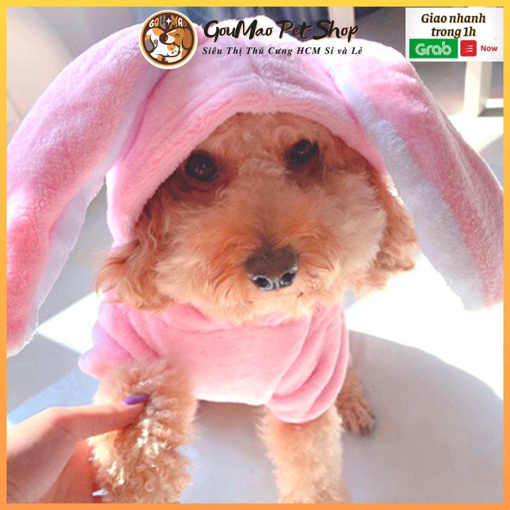 [Ảnh thật] QUẦN ÁO CHÓ MÈO : THỎ HỒNG CUTE - GOUMAO PET