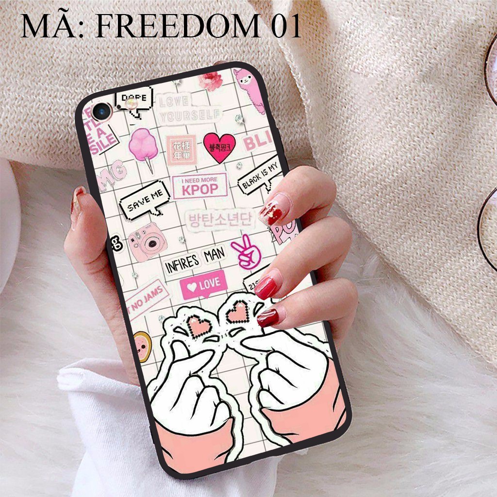 Ốp lưng iPhone 6 Plus viền dẻo TPU BST Phong Cách Tự Do