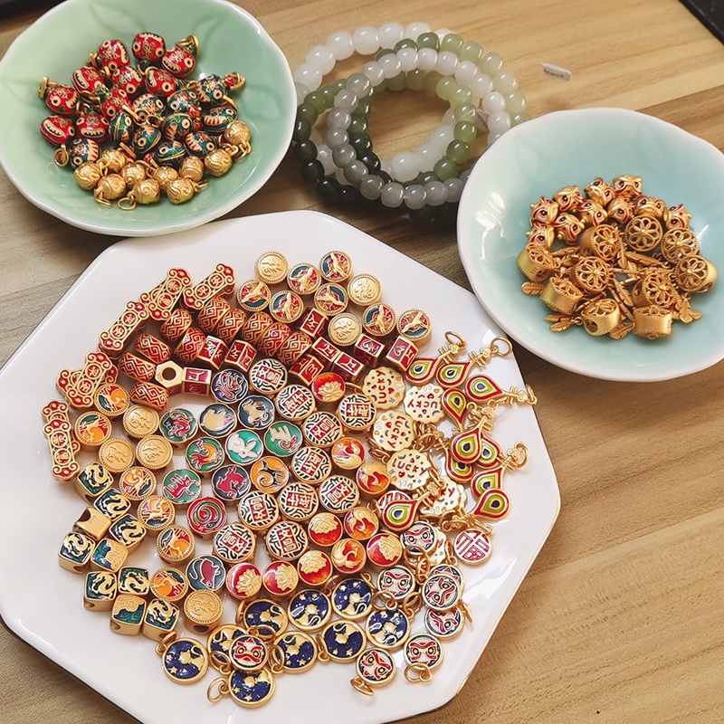 Hạt Cườm Đồng Dày Ba Lớp Chống Dị Ứng [Seckill] [4mm] Seiko Burnt